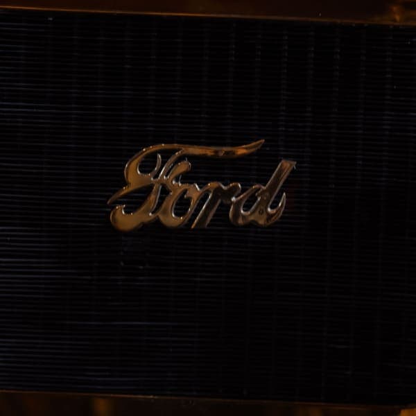Ford script radiator badge